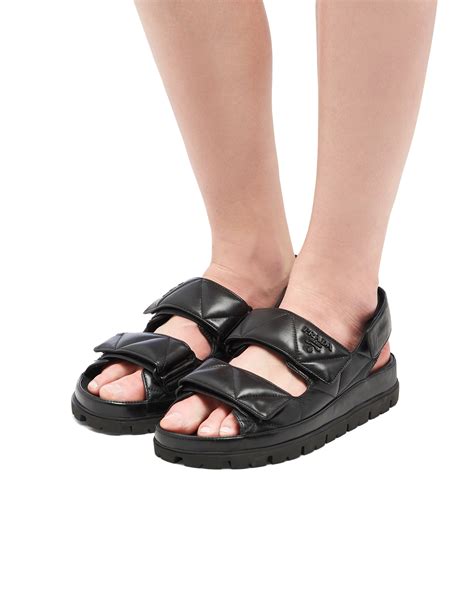 padded nappa leather sandals prada.